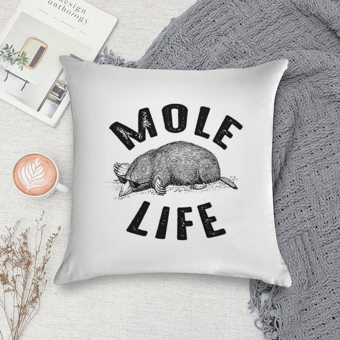 Mole Life Meme Soft Warmth Comfort Throw Pillow