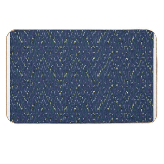 Ikat Seamless Ethnic Thai Pava Durable Bath Mat