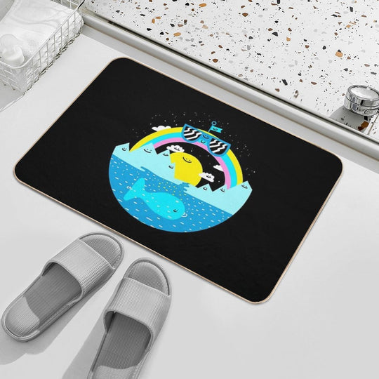 Rainbow Space World  Rapid-Drying Bath Mat
