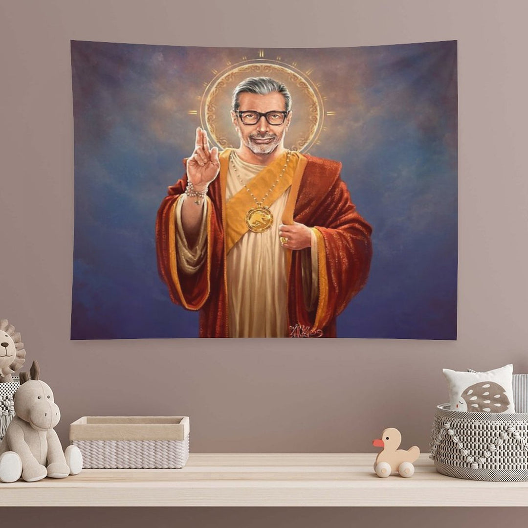 Saint Jeff of Goldblum, Jeff Goldblum Original Religious Painting Tapestry