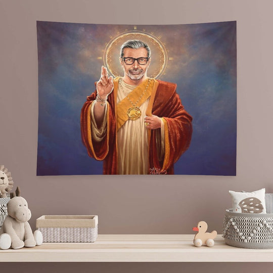 Saint Jeff of Goldblum, Jeff Goldblum Original Religious Painting Tapestry