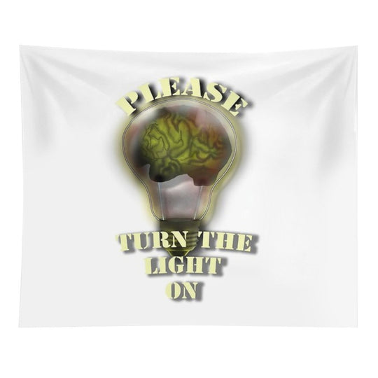 Brain in Light Bulb Tapestry