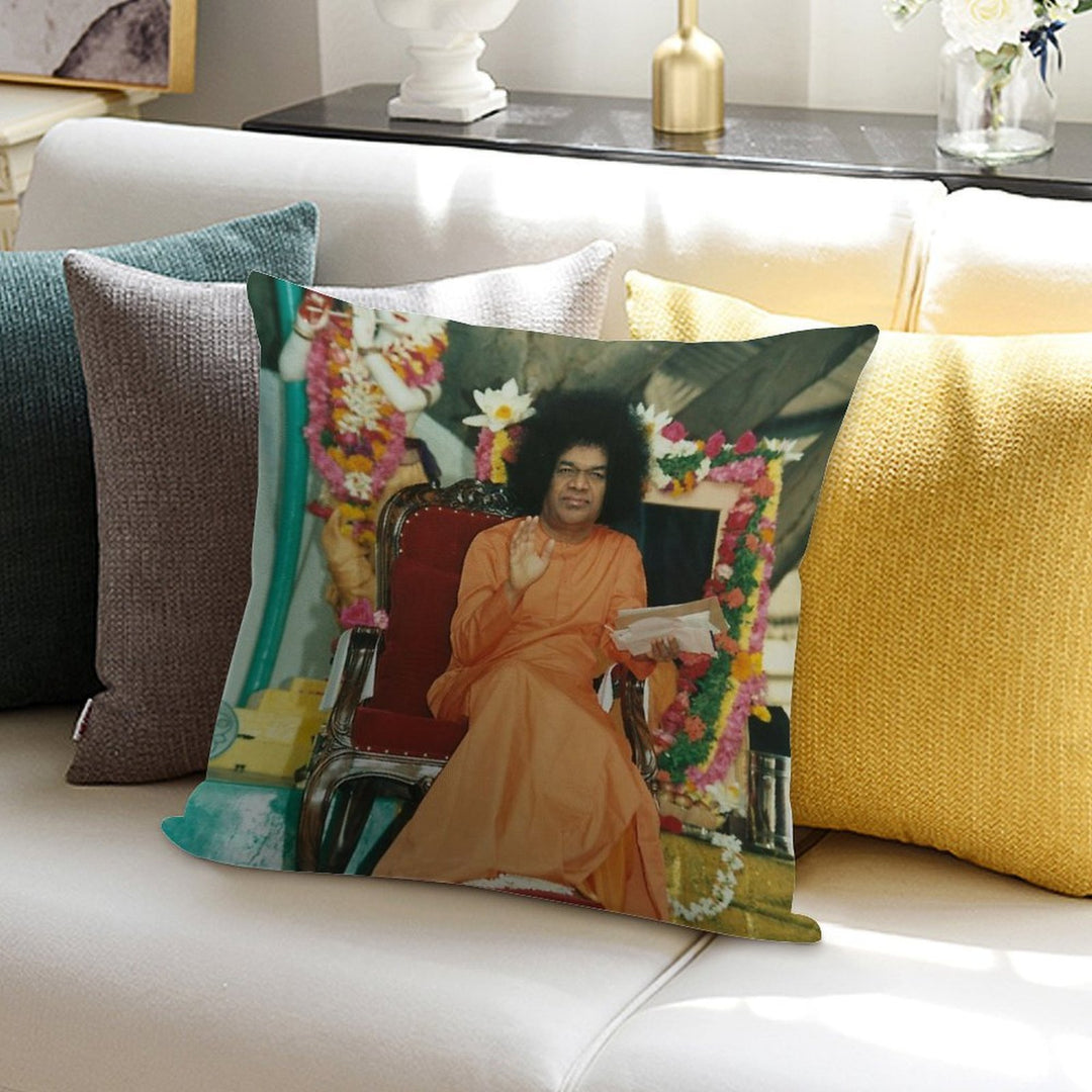Sathya Sai Baba Blessings High Quality Soft Skin-Friendly Throw Pillow