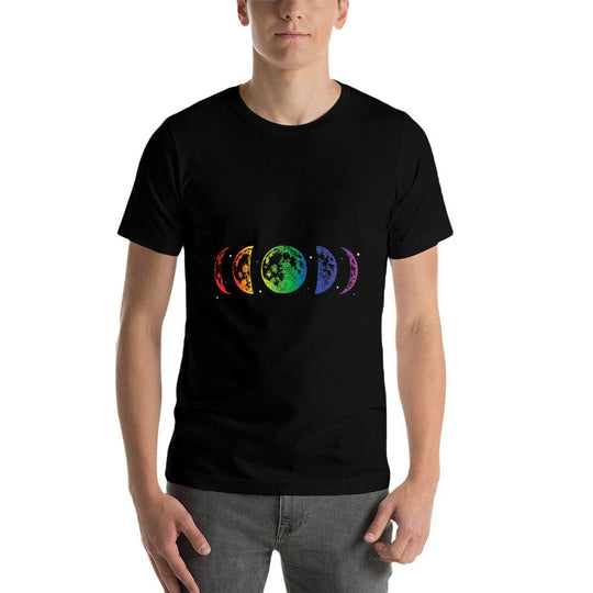Moon Phase LBGTQ Rainbow Pride Equality Lunar Eclipse  Slim-fit Cut T-Shirt