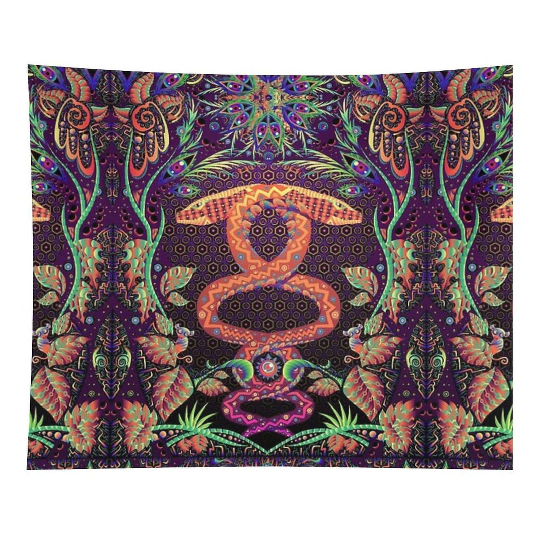 Psychedelic Ayahuasca Snake Spirit Tapestry