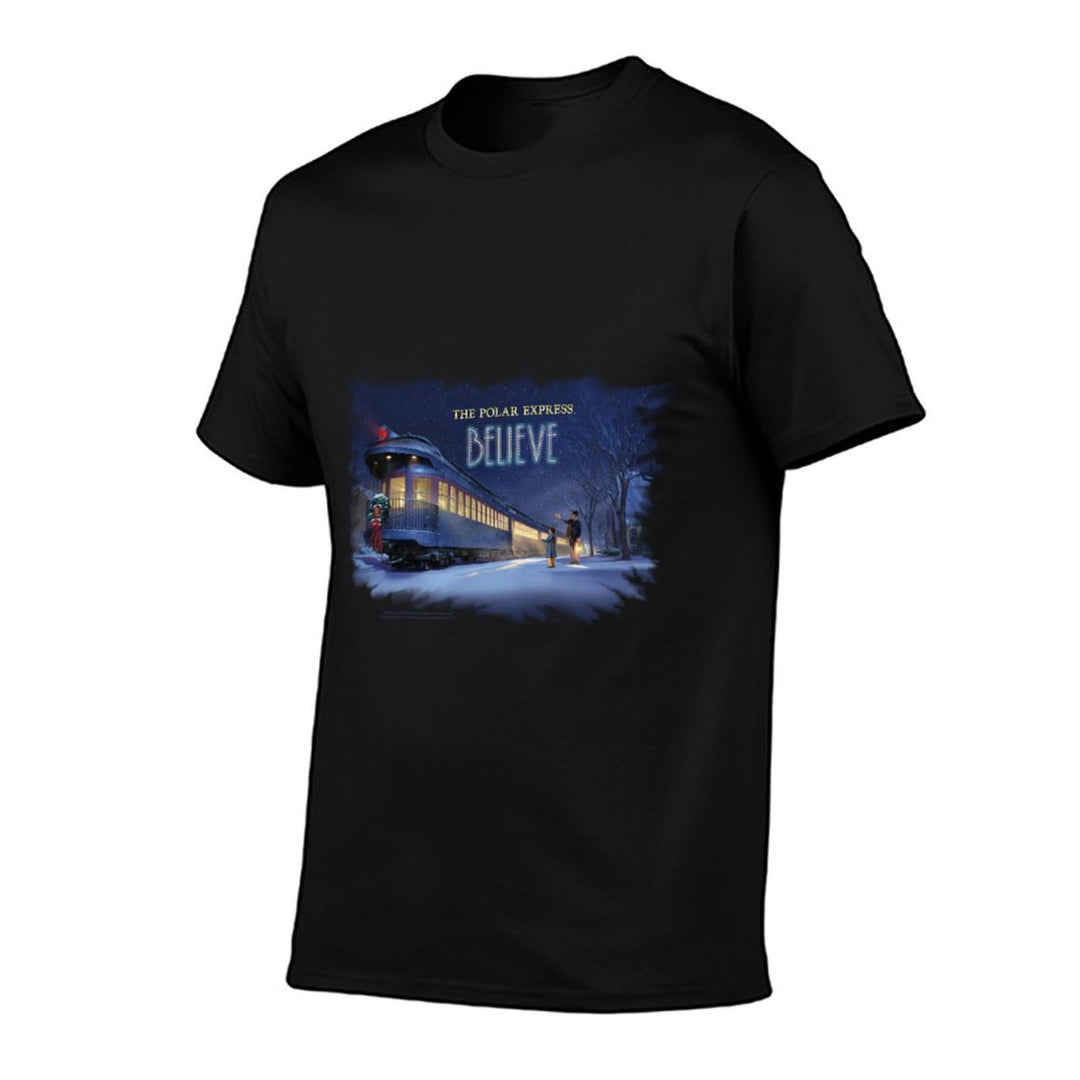 Polar Express Believe  Rolled Sleeves T-Shirt