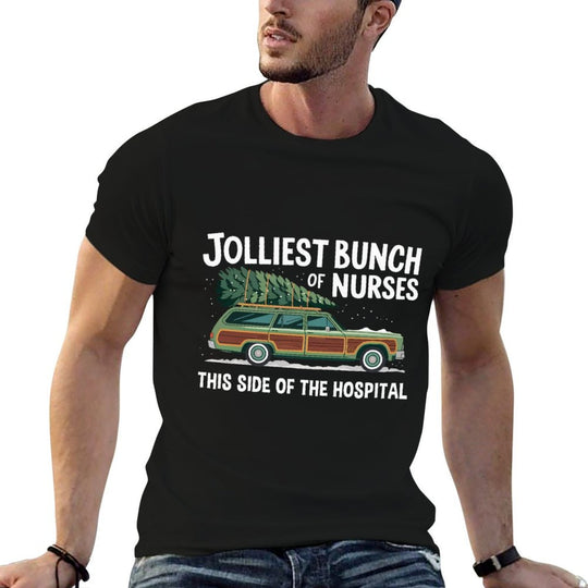 Jolliest Bunch of Nurses Holiday Fun Christmas Nursing Humor Sweatshirt  Quick-drying T-Shirt