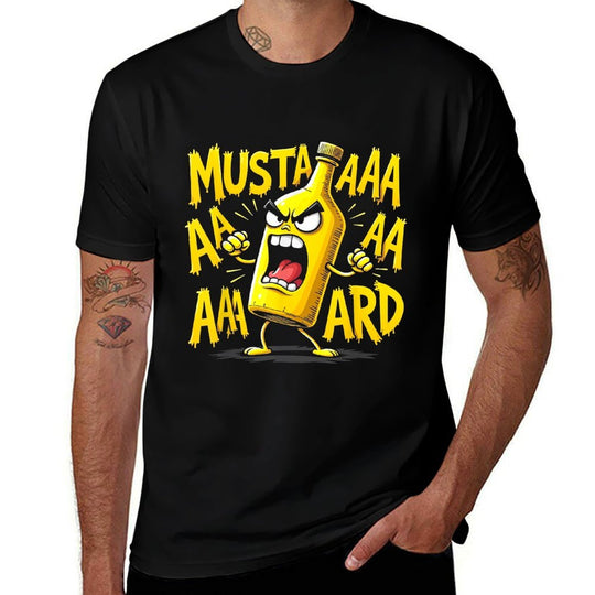 Mustard Bottle Scream Funny Condiment Rap Humor  Breathable T-Shirt