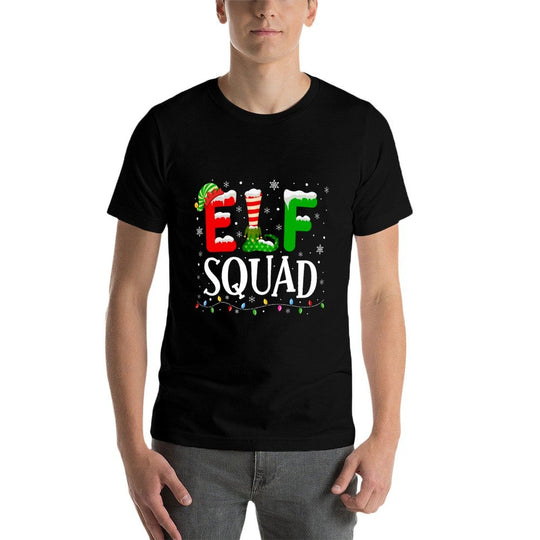 Xmas Elf Squad Family Matching Group Christmas  Fade-proof Color T-Shirt