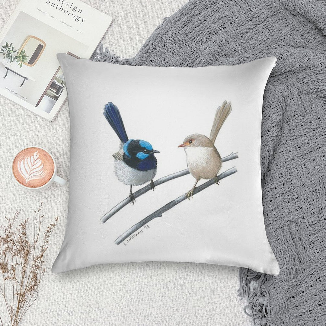 Superb Fairy-wrens Soft Easy Maintenance Throw Pillow