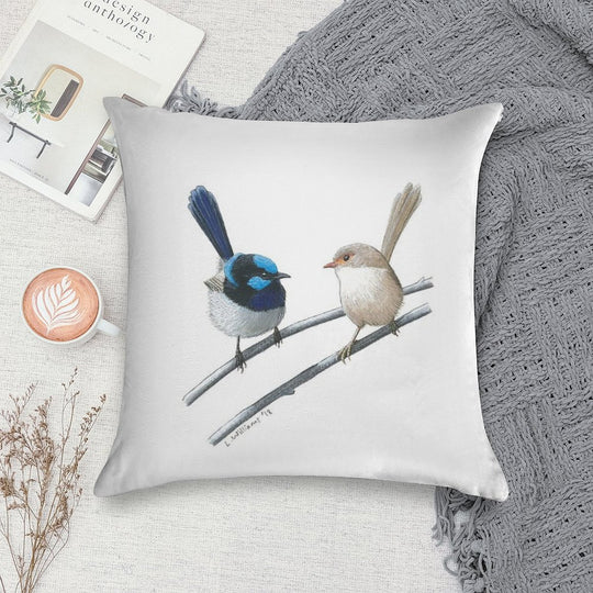 Superb Fairy-wrens Soft Easy Maintenance Throw Pillow