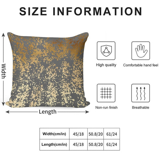 Modern Gold Look Soft Reinforced Edging Throw Pillow
