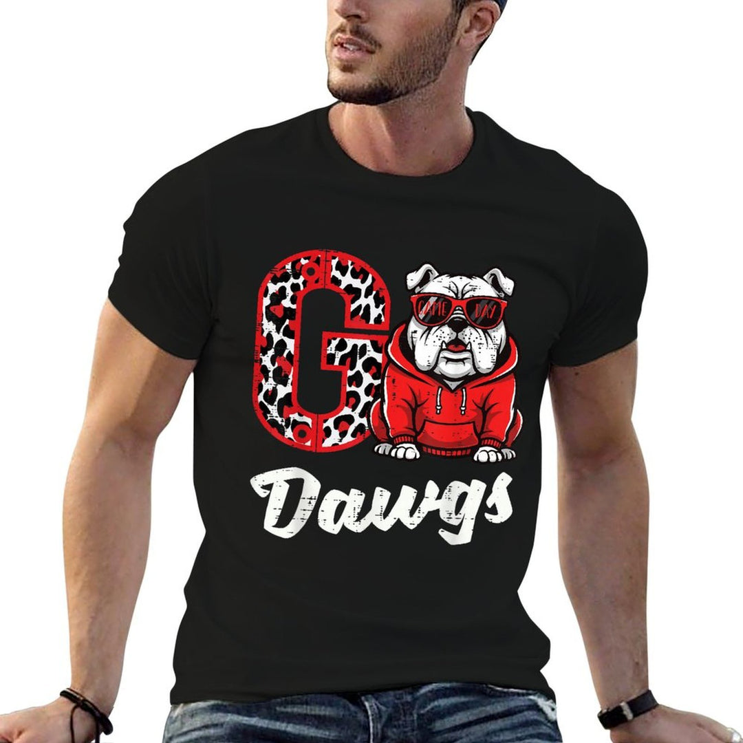 Bulldog Go Dawgs Men Women Kids Boys Youth Girlsn  Easy-care T-Shirt