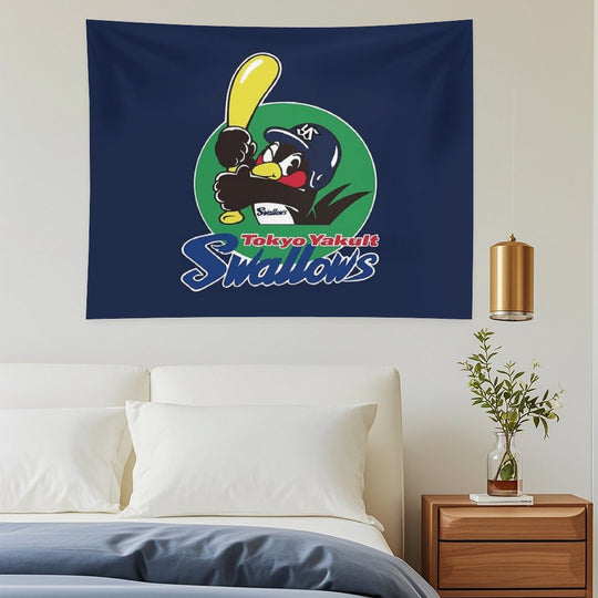 Tokyo Yakult Swallows Logo Tapestry