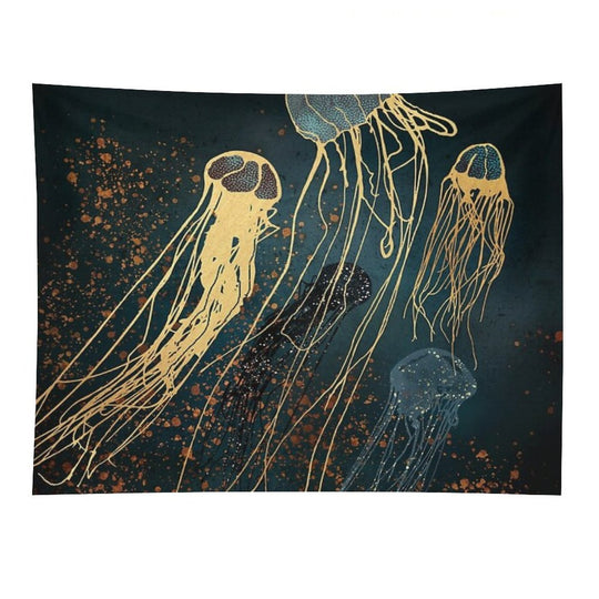 Metallic Jellyfish Tapestry