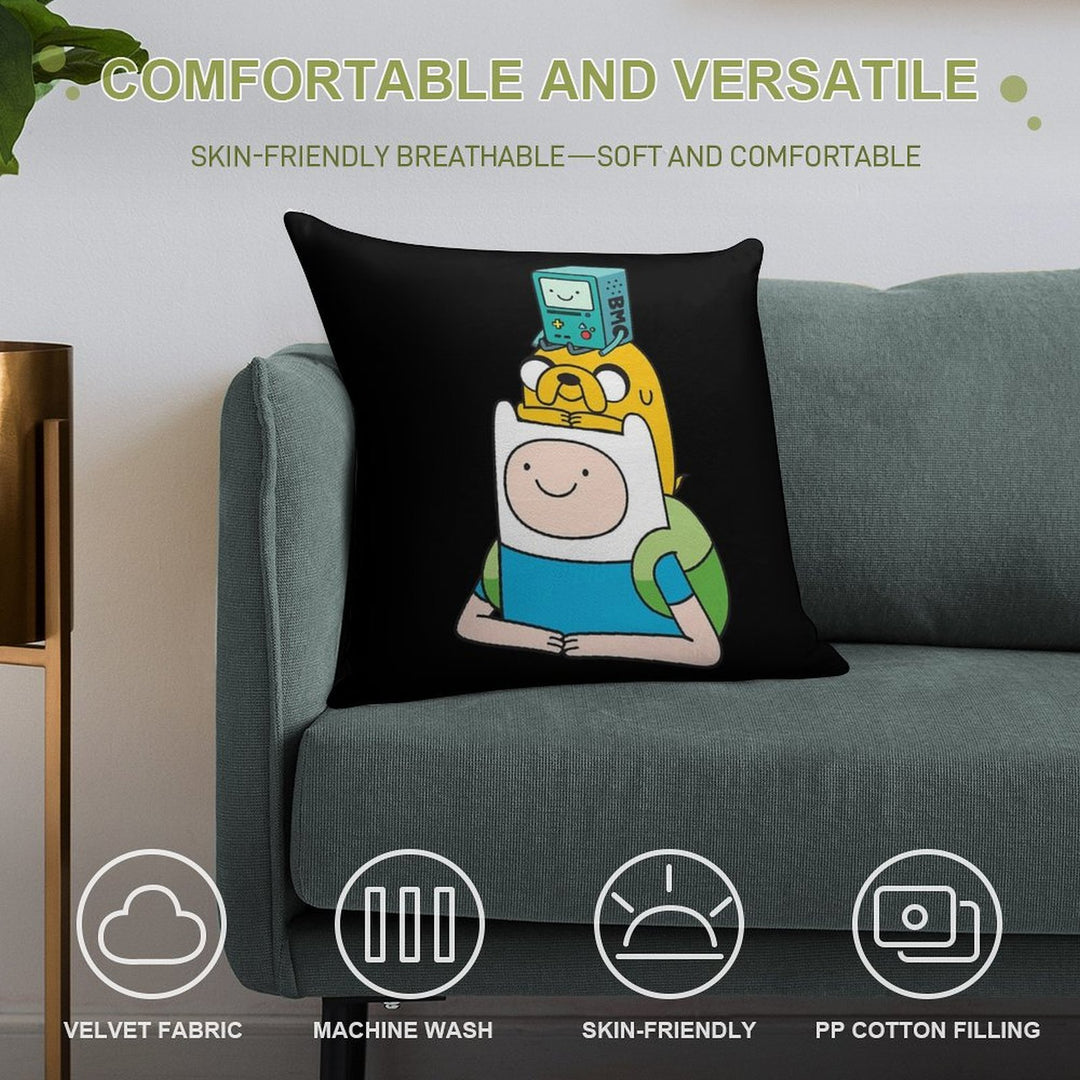 Finn Jake BMO Soft Ultra-Soft Texture Throw Pillow
