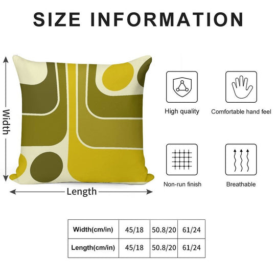 Retro Geometric Design 632 Soft Warmth Comfort Throw Pillow