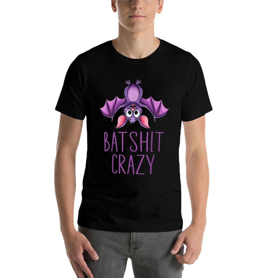 Batshit Crazy Wacky Cartoon Bat Lover Funny Halloween  Vintage-inspired T-Shirt