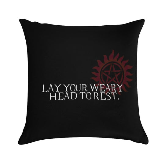 Lay Your Weary Head to Rest Soft Multiple Sizes Throw Pillow