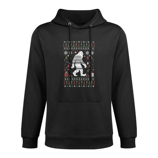 Christmas Xmas Bigfoot Sasquatch Yeti Bigfoot Ugly Christmas - Unisex-Kids, Unisex-Youth - Black - Small - - Classic Fit - Polye Casual Wear Hoodie
