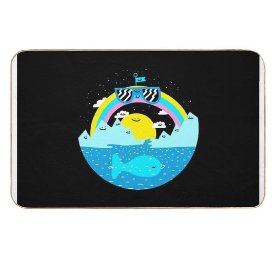 Rainbow Space World  Rapid-Drying Bath Mat