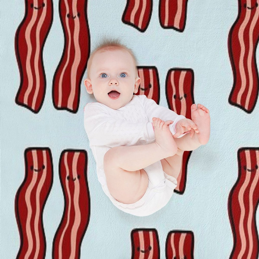 Cute Bacon Multi-functional Throw Blanket