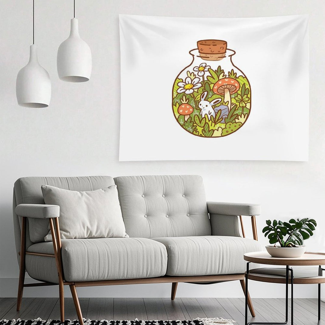 Bunny in A Bottle Tapestry