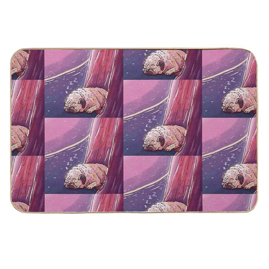 Sleepin' Pug  Pet-Safe Bath Mat