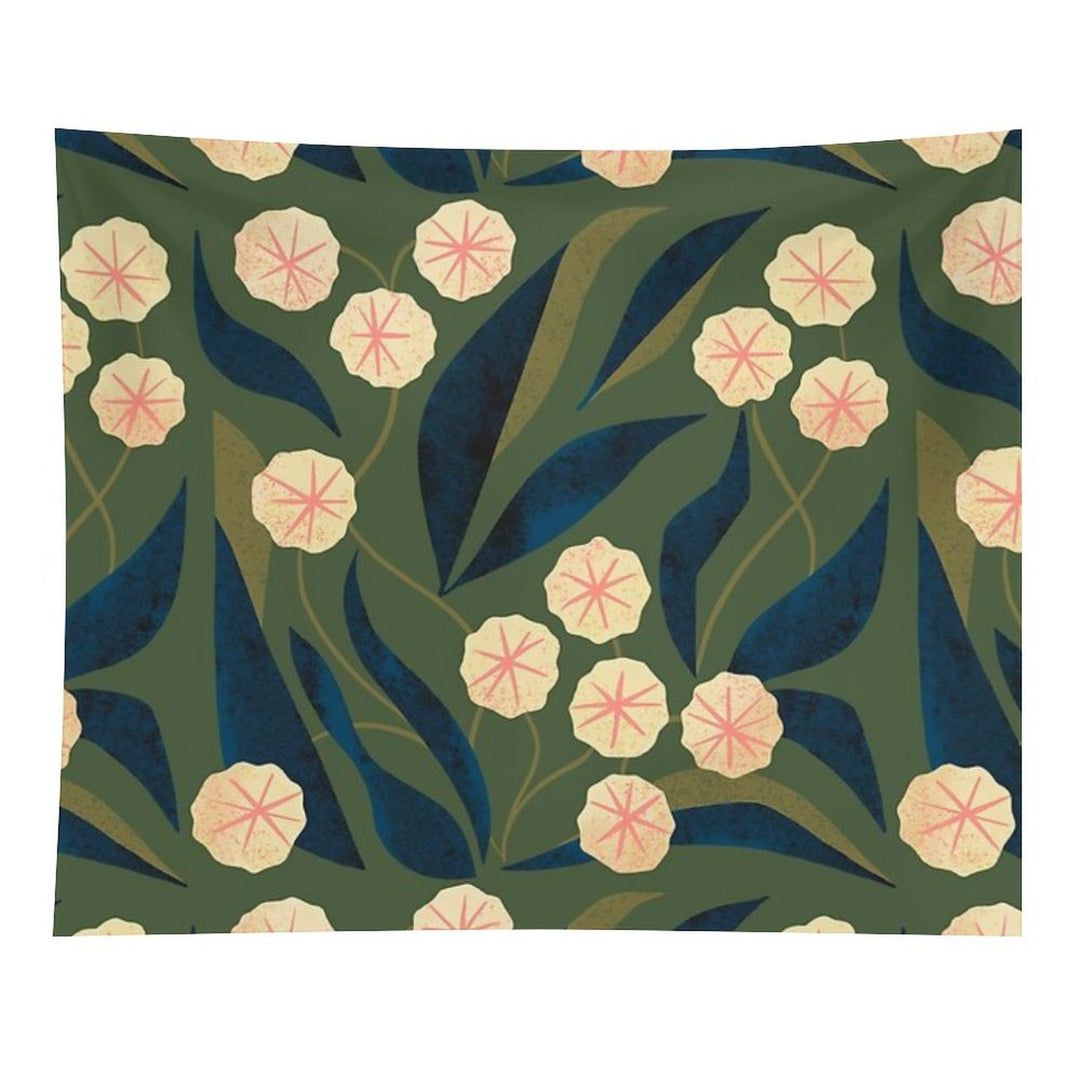 Green Floral Tapestry