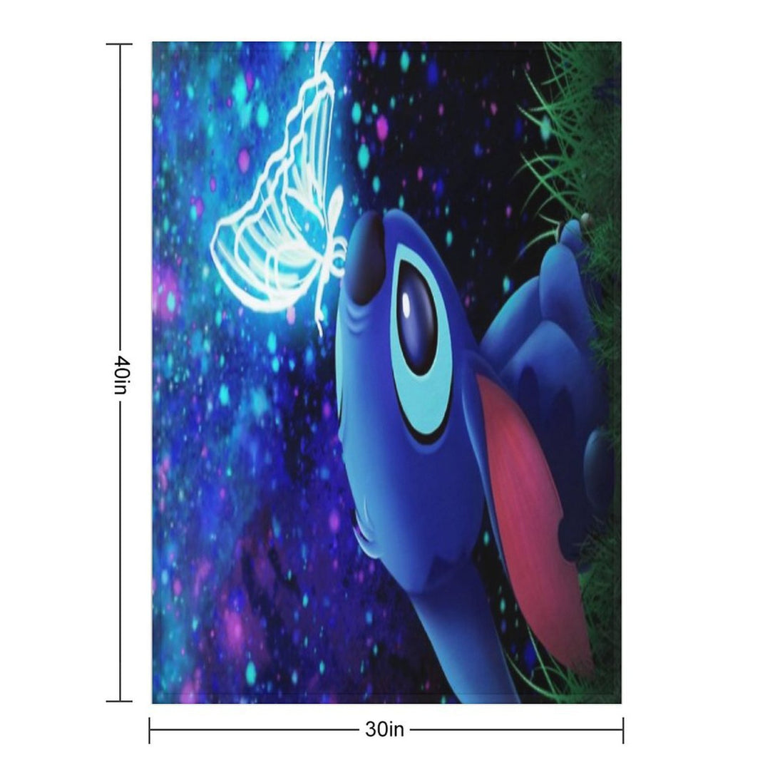 Stitch Butterfly Starry Sky Gift-ready Throw Blanket