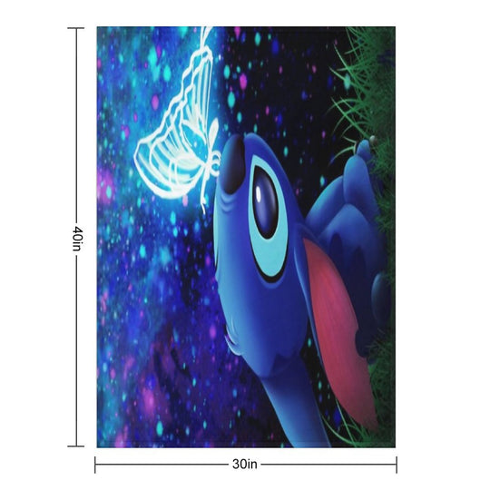 Stitch Butterfly Starry Sky Gift-ready Throw Blanket