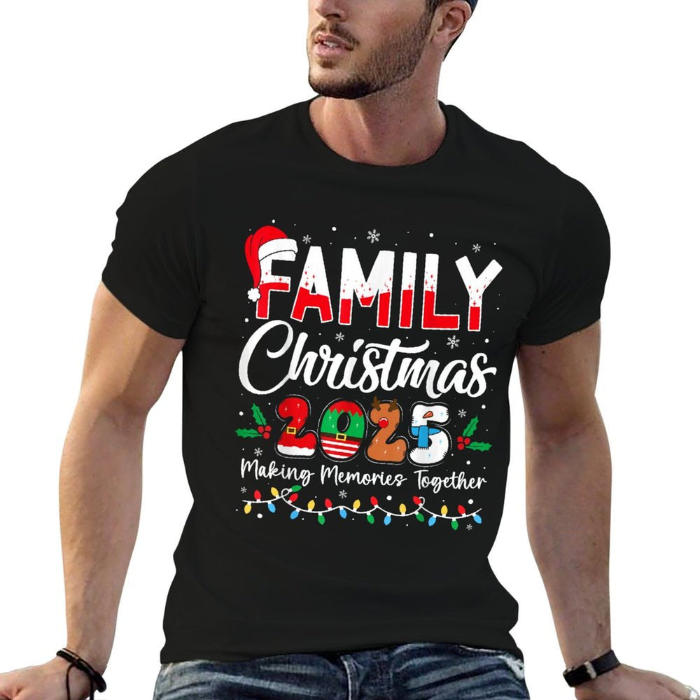 Family Christmas 2025 Matching Outfit Xmas Squad Santa  Slim-fit Cut T-Shirt