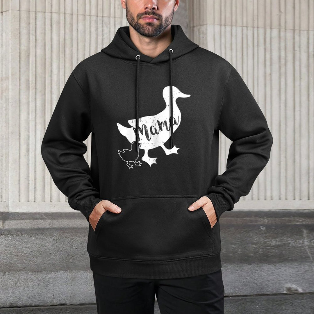 Mama Duck And 1 Duckling, Fun Mom, Mom of 1 Customizable Surface Hoodie