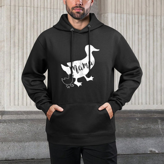 Mama Duck And 1 Duckling, Fun Mom, Mom of 1 Customizable Surface Hoodie