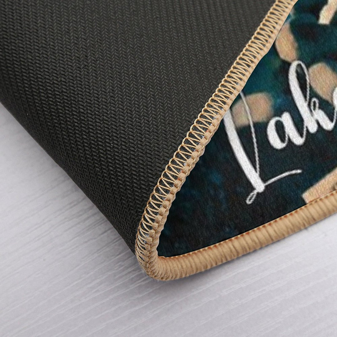 Nature's Palette Blue Elegance at Lake Tahoe's Shoreline  Long-Lasting Bath Mat