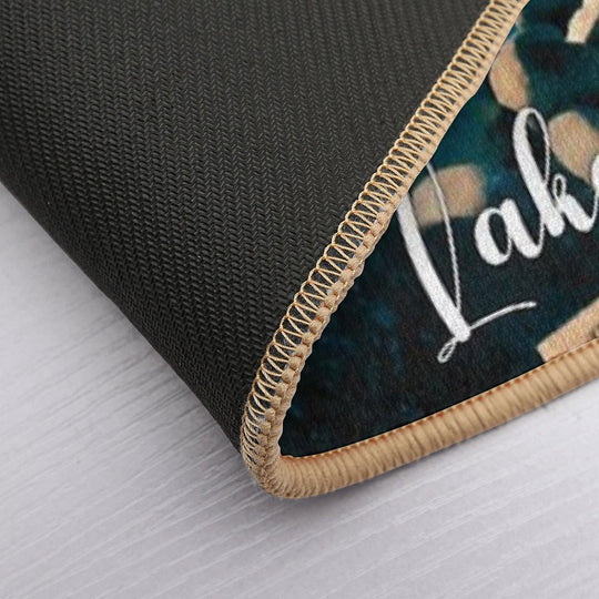 Nature's Palette Blue Elegance at Lake Tahoe's Shoreline  Long-Lasting Bath Mat