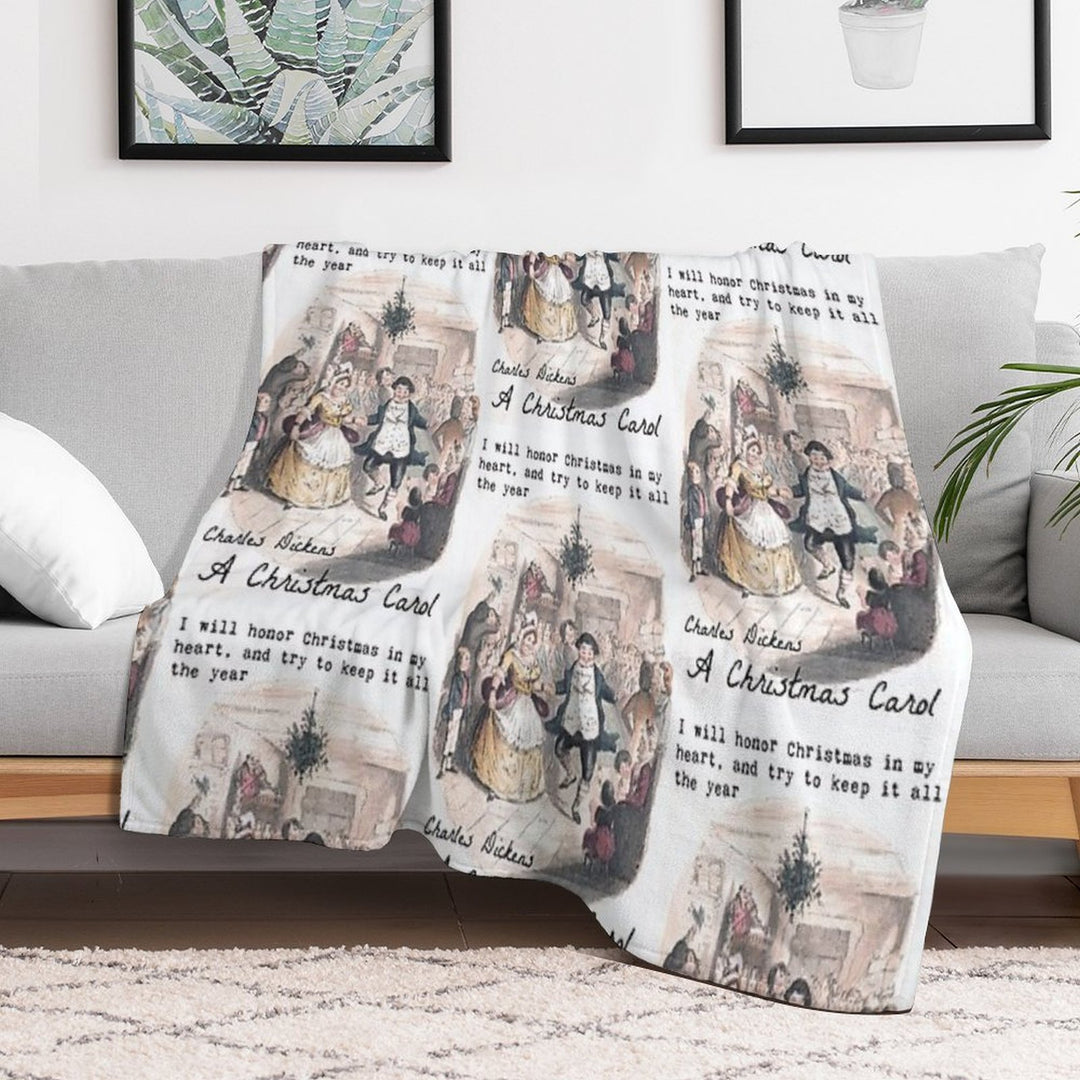 A Christmas Carol Velvety-soft Throw Blanket