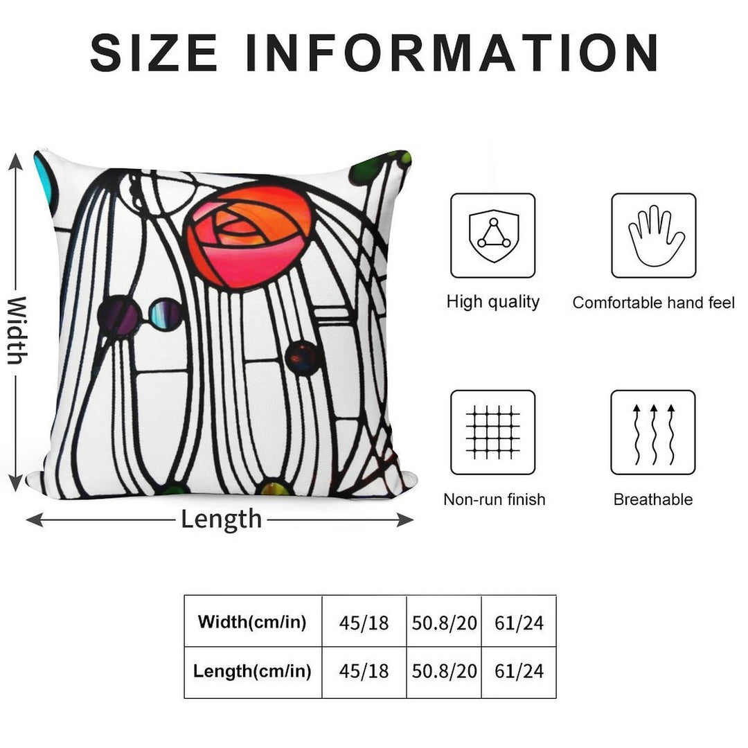 Charles Rennie Mackintosh - Window,No, 01. Soft Decorative Cover Throw Pillow