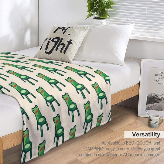 Froggy Chair Eco-conscious Throw Blanket