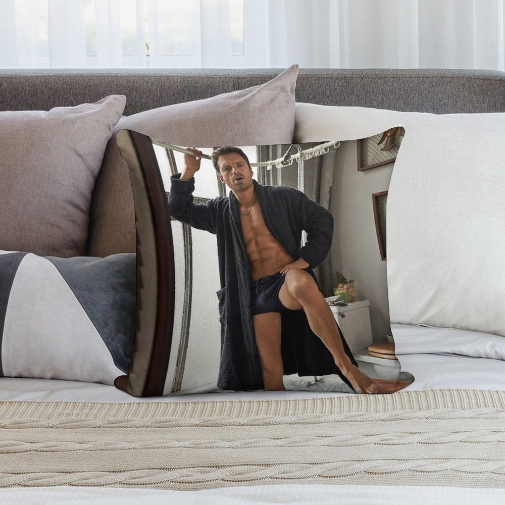 Sebastian Stan Soft Warmth Comfort Throw Pillow