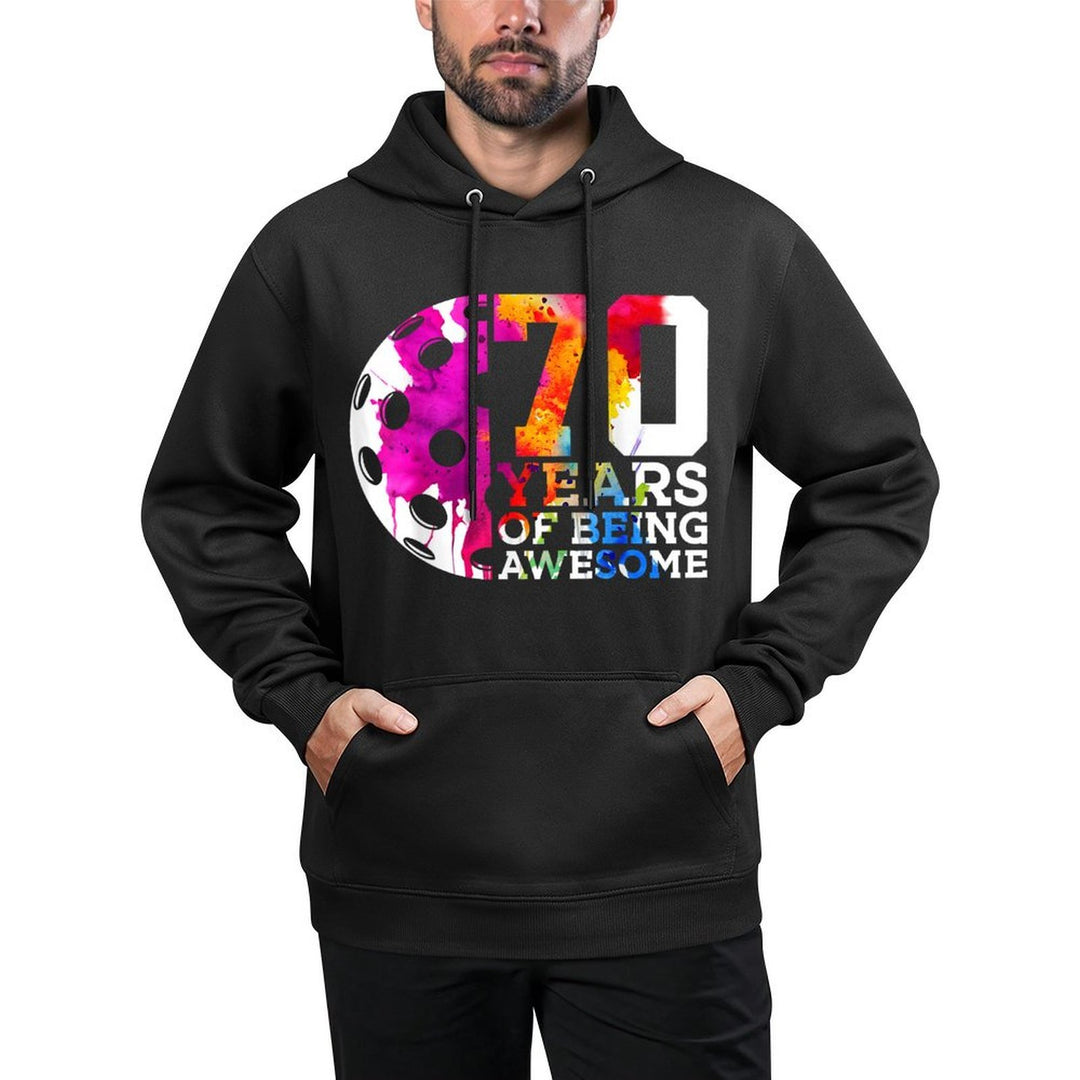 70 YEARS OF BEING AWESOME PICKLEBALL 70TH BIRTHDAY Adjustable Hood Hoodie