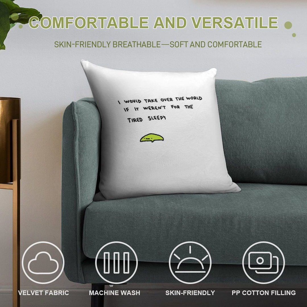 Sleepy Soft Home Decor Throw Pillow