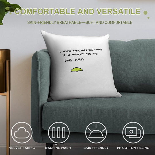 Sleepy Soft Home Decor Throw Pillow