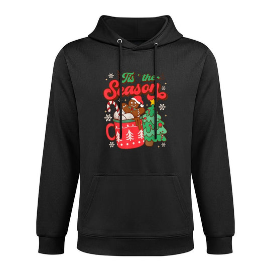 Tis The Season Hot Cocoa Gingerbread Cookie Christmas Xmas Layering Staple Hoodie