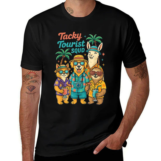 Tacky Tourist Squad Funny Summer Vacation  Relaxed-fit T-Shirt