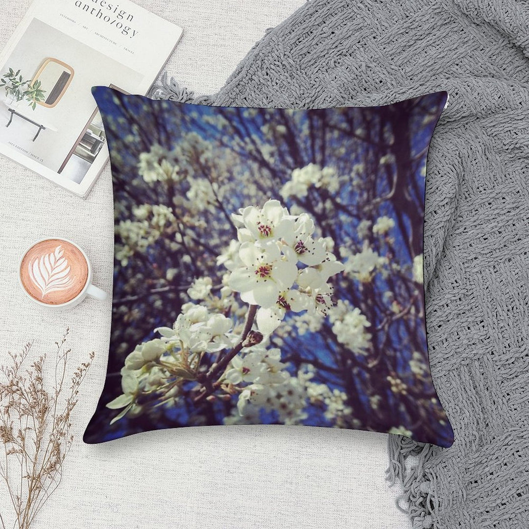 Spring InstaFlower Soft Hidden Zipper Throw Pillow