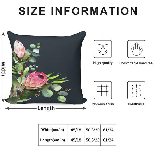 Bush Blue Soft Shrink-Resistant Throw Pillow