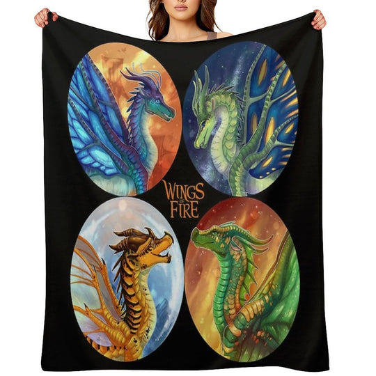 Wings of Fire - Heroes of The Lost Continent Machine-washable Throw Blanket