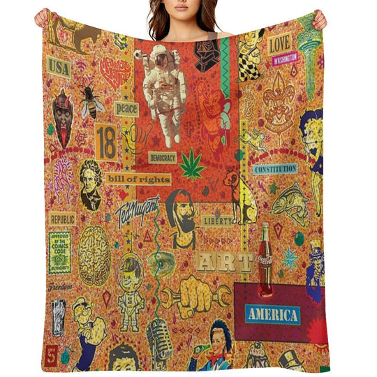 Character Collage-1 Comfort Throw Blanket