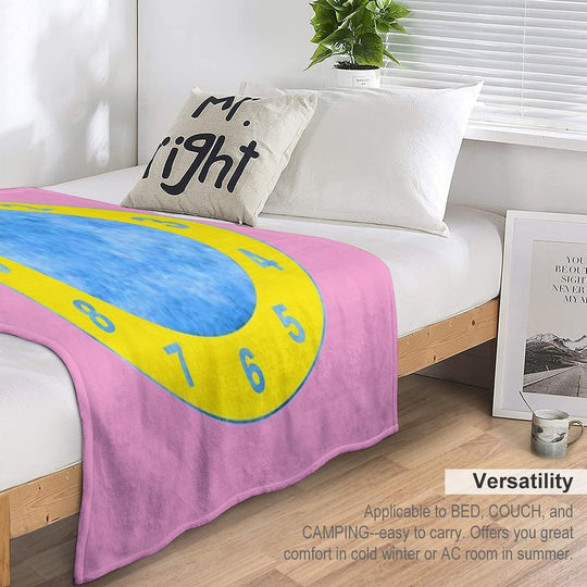 Clock Rug (The Big Comfy Couch) Plush Throw Blanket